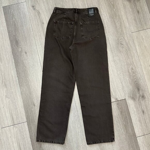 NWT Afends - Shelby - Women's Organic Cotton Wide Leg Brown Denim Jeans - 26x28 - Picture 2 of 16